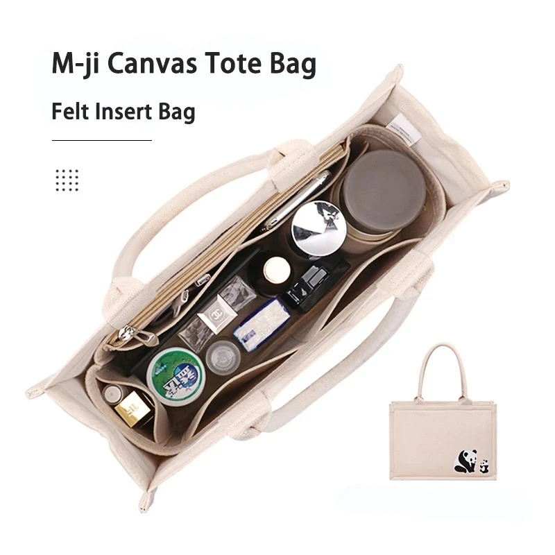 

Felt Insert Bag Travel Pouch Inner Liner Soft Portable Purse Organiser Fits For M-ji Canvas Tote Bag