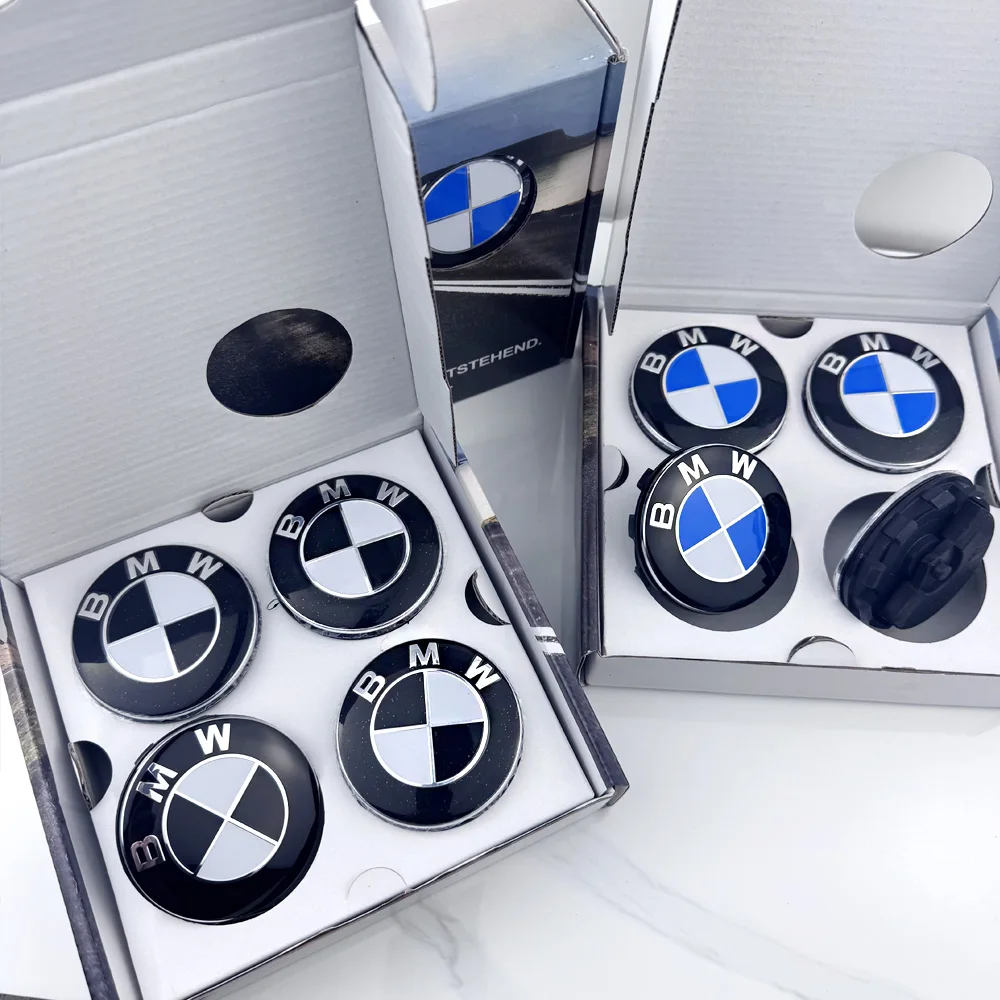 4 pièces mini-capsules de moyeu flottantes avec logo BMW, 68 mm, à lévitation magnétique, accessoire de remplacement automobile pour 1/3/5/7 X1 X3 X5 X6