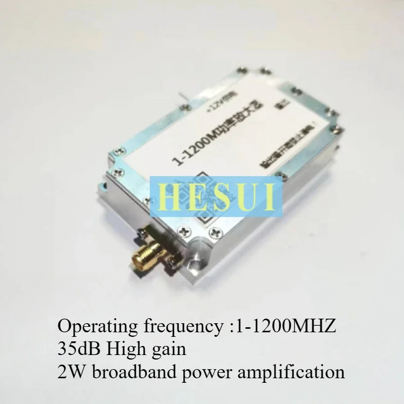 1-1200M RF power amplifier 2W broadband FM VHF UHF broadband power amplifier