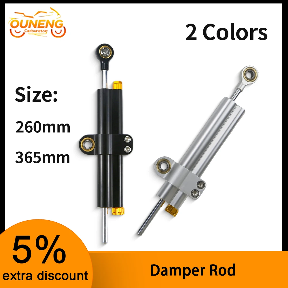 Amortiguadores de dirección de suspensión Ohlins para Yamaha YZF-R3 YZF-R6 TDR 250 CS3C CS5 SR1SR125 XJR1300 Kawasaki MT07 MTO9 ZX6R 260/365MM