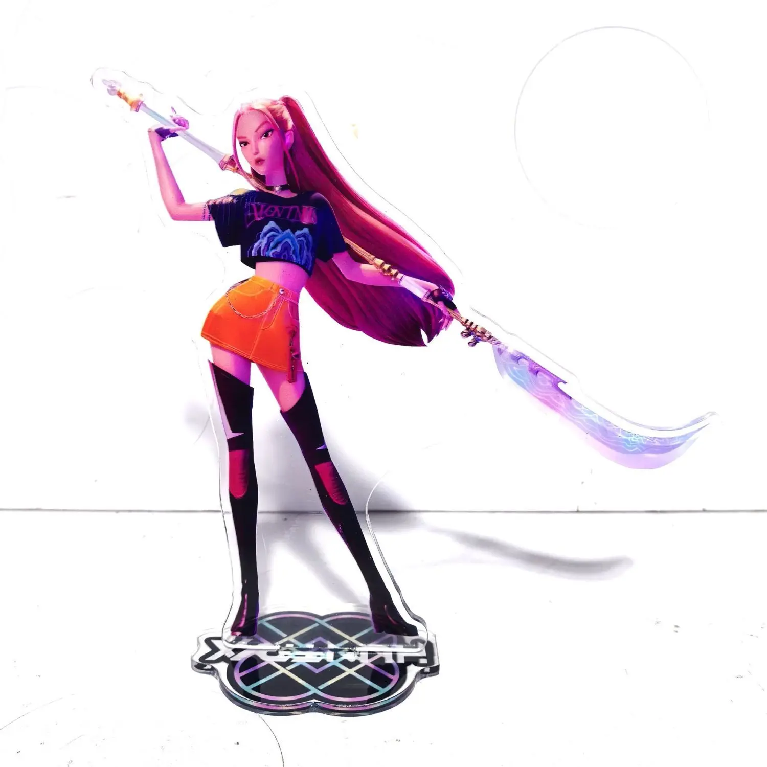Kpop Demon Hunter Standing Plates Anime Rumi Mira Zoey Acrylic Ornament Kids Fashion Bedroom Model Toys Home Decor Children Gift