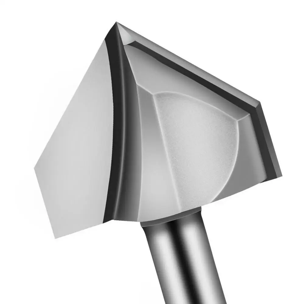 Carbide Tipped Grooving Router Bit, Classe industrial, Ferramentas de corte para madeira, 90 graus V-Groove Router Bit