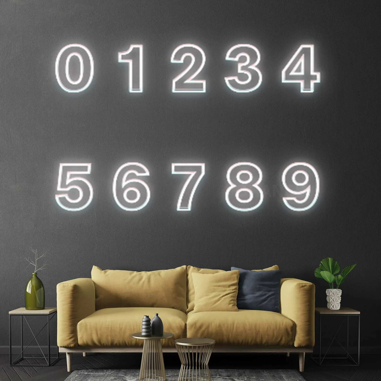 Custom Age Number LED Neon Signs 1 2 3 4 5 6 7 8 9 0 Lights 5v USB with Standing for Birthday Wedding commemoration day Decor