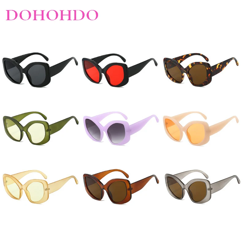 Oversized Frame Irregular Sunglasses Women Men Y2K Brand Personality Design Outdoor Travel Street Photography Sun Glasses UV400
