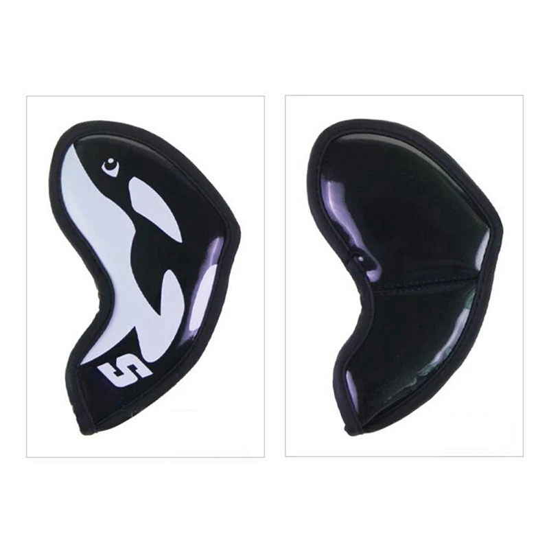 Golf Iron Cover Golf Club Head Cover Killer Whale Iron Protective Cover Whale Club Cap Cover Pu Waterproof 9Pcs/Group