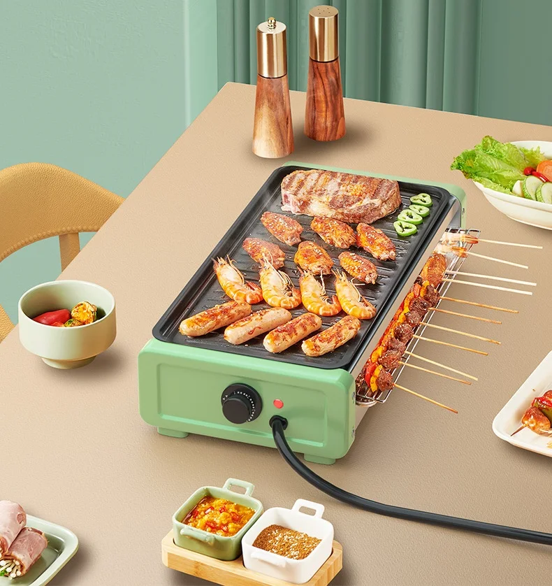 Electric Grills household electric barbecue rack smokeless oven kebab indoor electric baking plate BBQ Grills