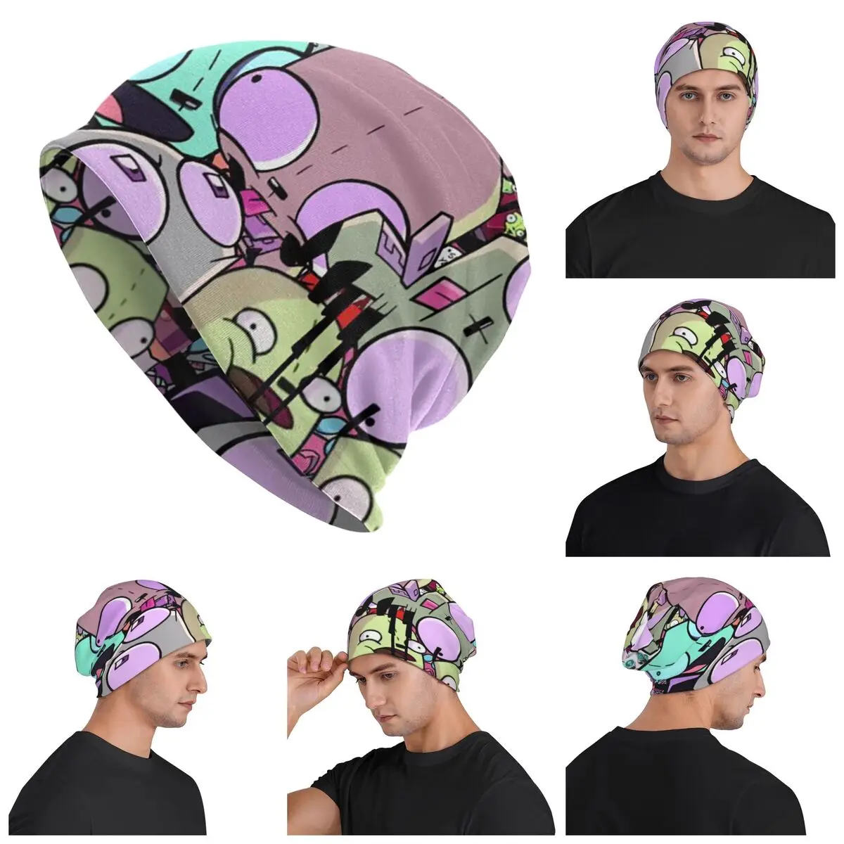 Invader Zim Madness  Unisex Adult Beanies Caps Knitting Bonnet Hat Warm Fashion Autumn Winter Outdoor Skullies Hats