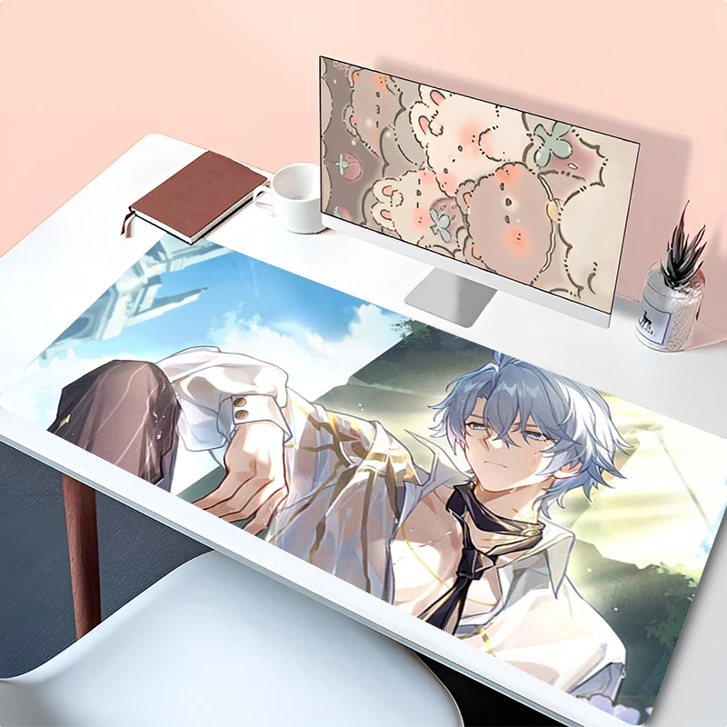 

Mousepad Laptop Mouse Pad Office PC Accessories Keyboard Pad Rubber Cup Mat HD Mouse Mat Large Honkai Star Rail Phainon Desk Mat