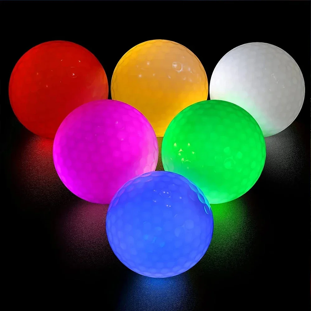 Glow in The Dark Golf Balls, LED Lights up Glow Golf Balls for Night Sports, Super Bright, Colorful and Durable Flash Colorful