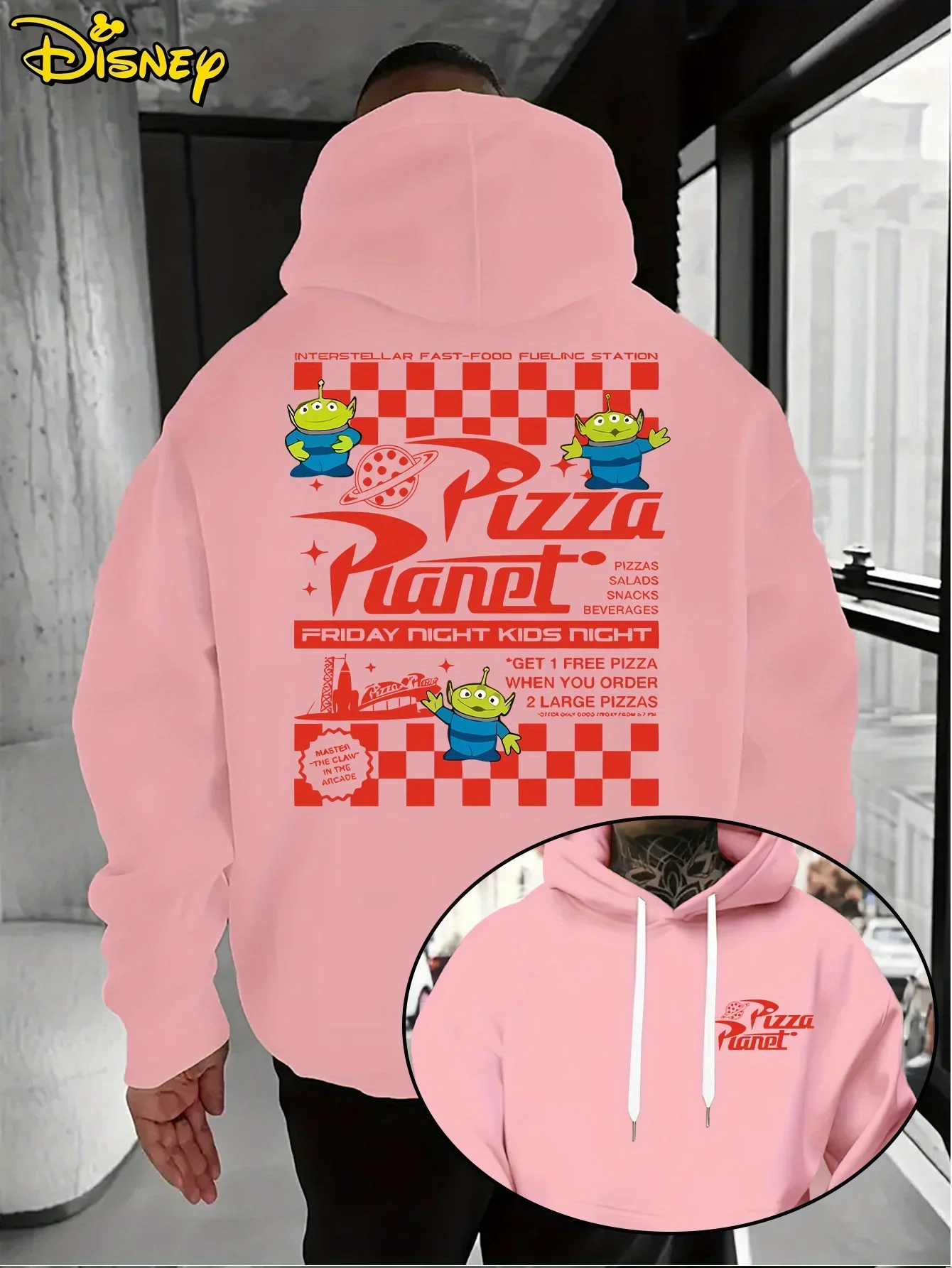 سترة بقلنسوة من Disney Toy Story Alien Pattern، بلوفر كاجوال وعصري مناسب لكل من الرجال والنساء في الخريف والشتاء