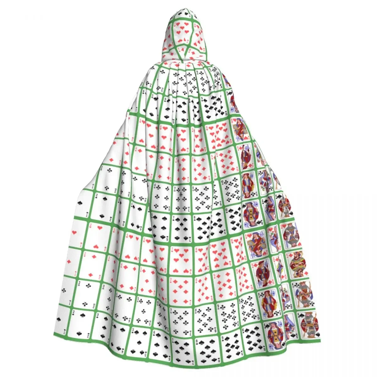 

Poker Card King Adult Hooded Cloak Medieval Costume Witch Wicca Elf Purim Carnival Party Halloween Cosplay Costumes