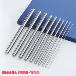 L=100/200mm Solid White Steel Round Turning Tool HSS High Speed Steel Round CNC CuttingTurning Lathe Tool Bar Rod Dia 0.8~12mm