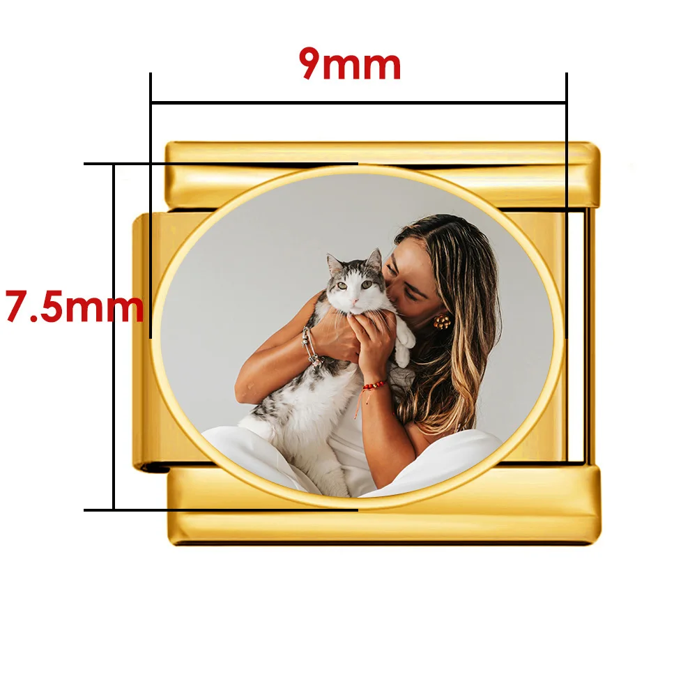 Trendy Creatieve Foto Kleurrijke Maatwerk Charms Italiaanse Links Fit 9mm Kralen DIY Roestvrij Staal Maken Sieraden Vrouwen Mannen