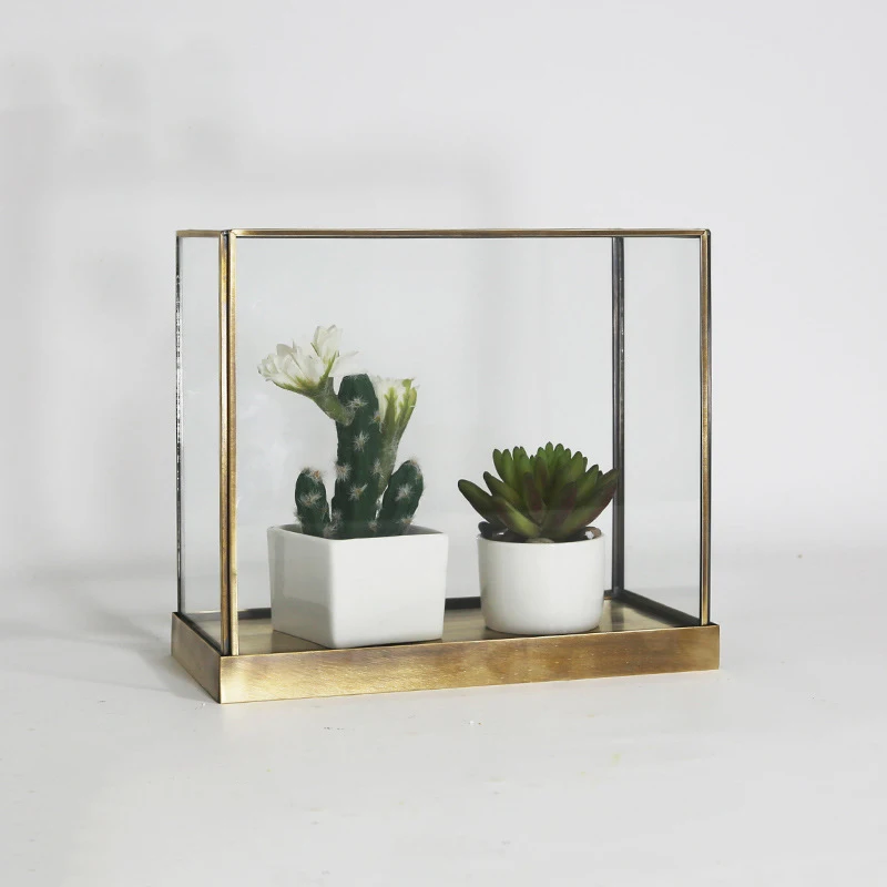 Hot Rectangular Candle Display Glass Box Micro Landscape Decoration Home Ornament