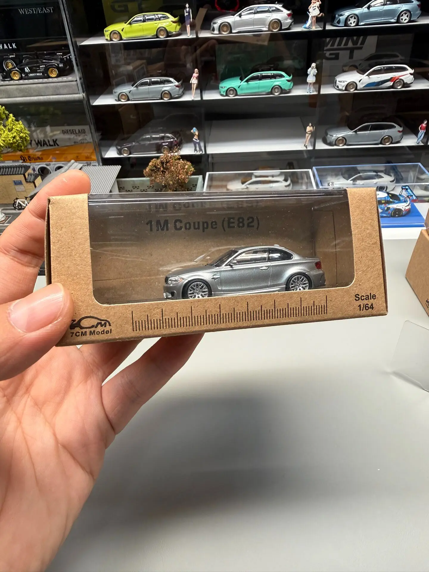 Diecast 1:64 Scale BMW 1M Coupe E82 Silver Alloy Car Model