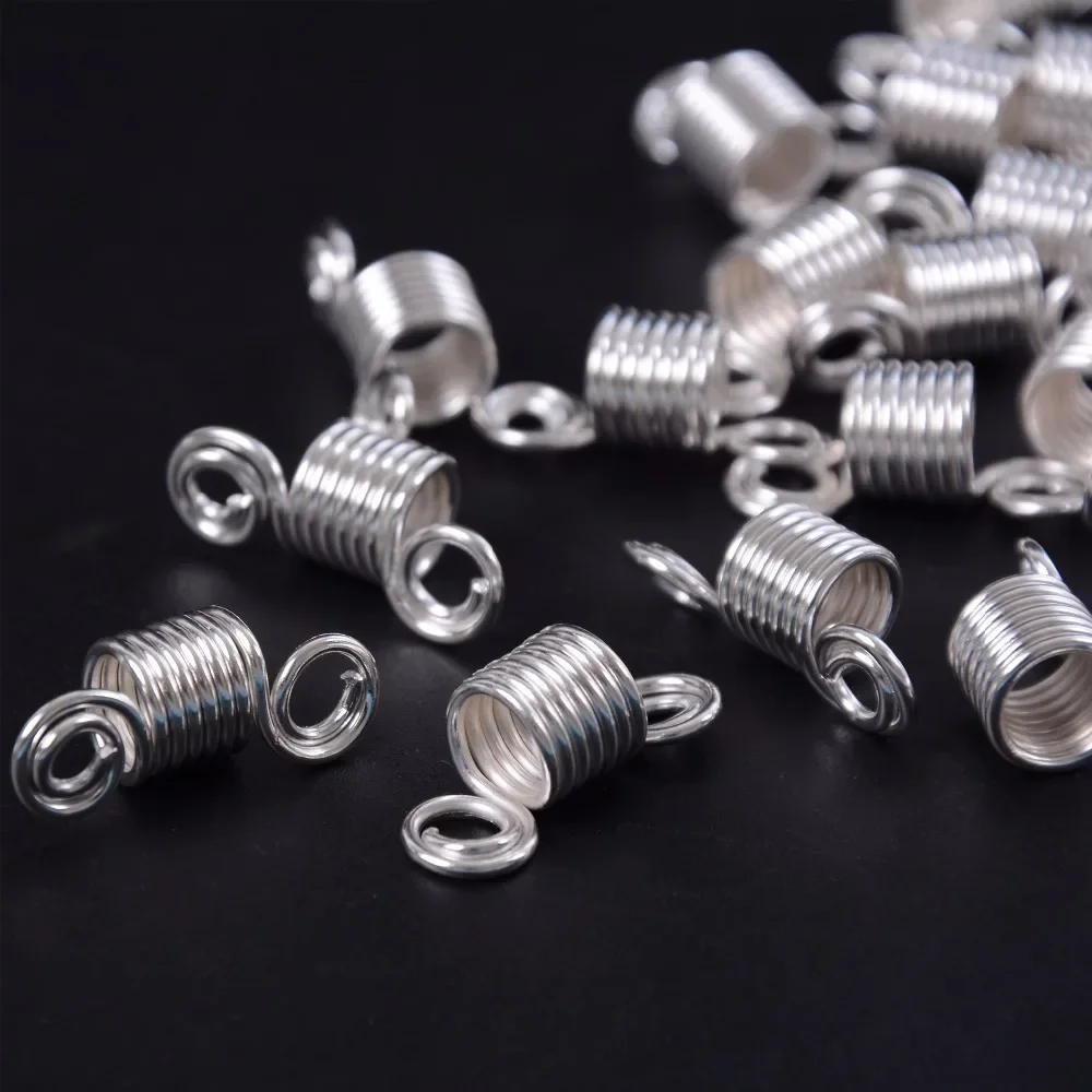 

Factory Direct Gold/Silver Spring Tube Braids Dreadlock Beads Adjustable Hair Beads for Dreadlocks Cuff Clips 30pcs