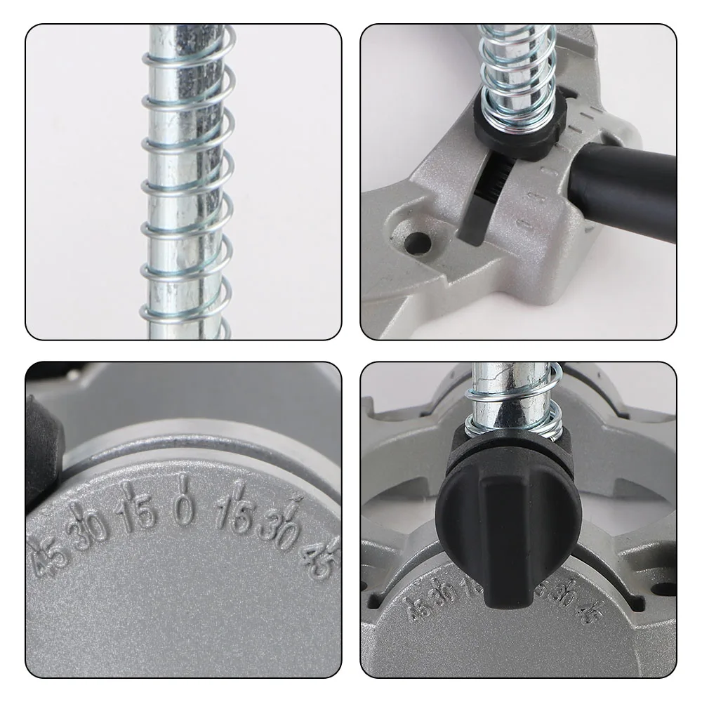 Adjustable Aluminum Base 0-45 Degree Angle for Woodworking Power Tool Drill Stand with Steel Column Multi-Functional