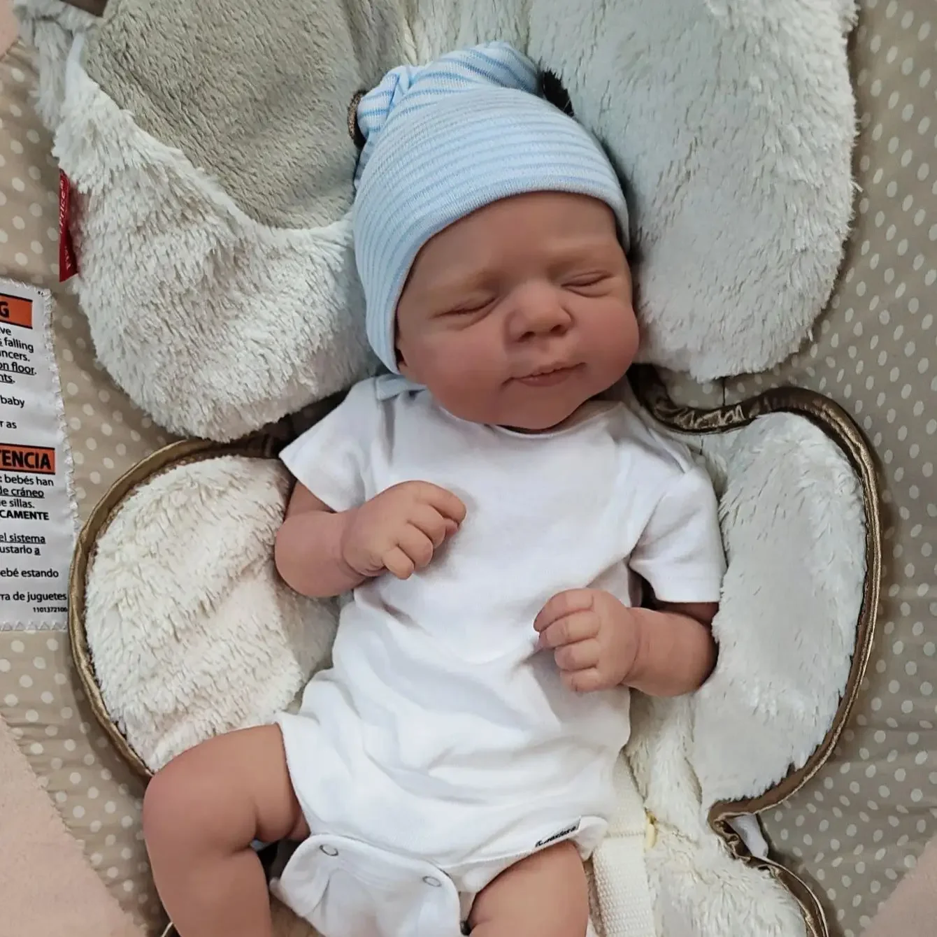 Risbecko Muñeca Reborn de 19 pulgadas, ya pintada, terminada, hecha a mano, bebé Preemie, recién nacido, juguete para niños, regalo, muñecas para niñas