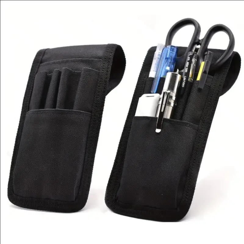 

New 1Pcs Durable Oxford Cloth Black Multi-Pocket Tool Belt Pouch Bag For Portable Electrician Tools Pen Scissors Organizer Gift