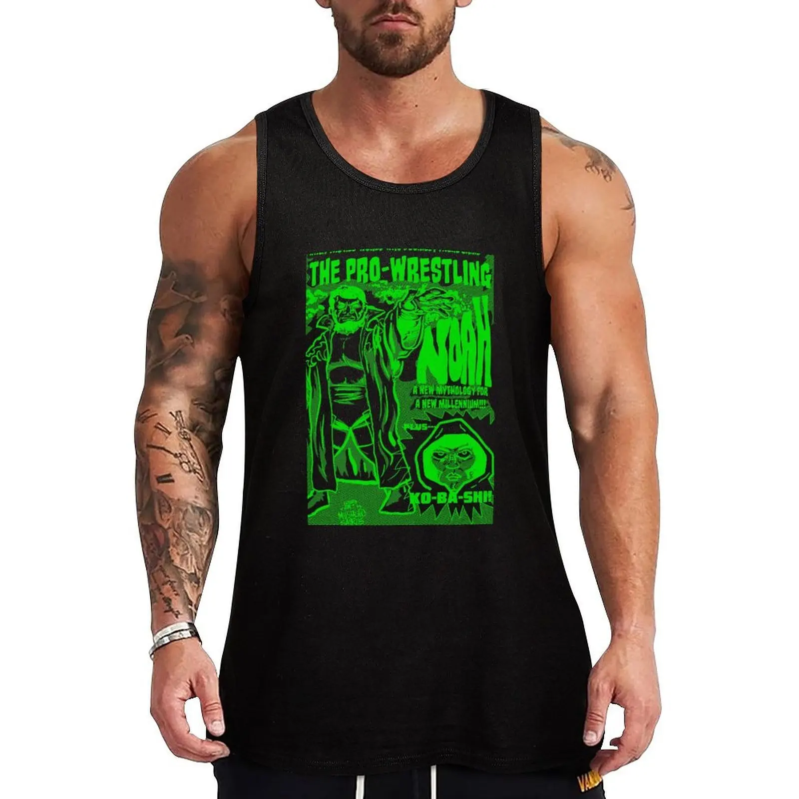 

NOAH KRACKLE COVER (GRN) Tank Top Beach Casual Tank Top Sleeveless Loose Fit Vacation