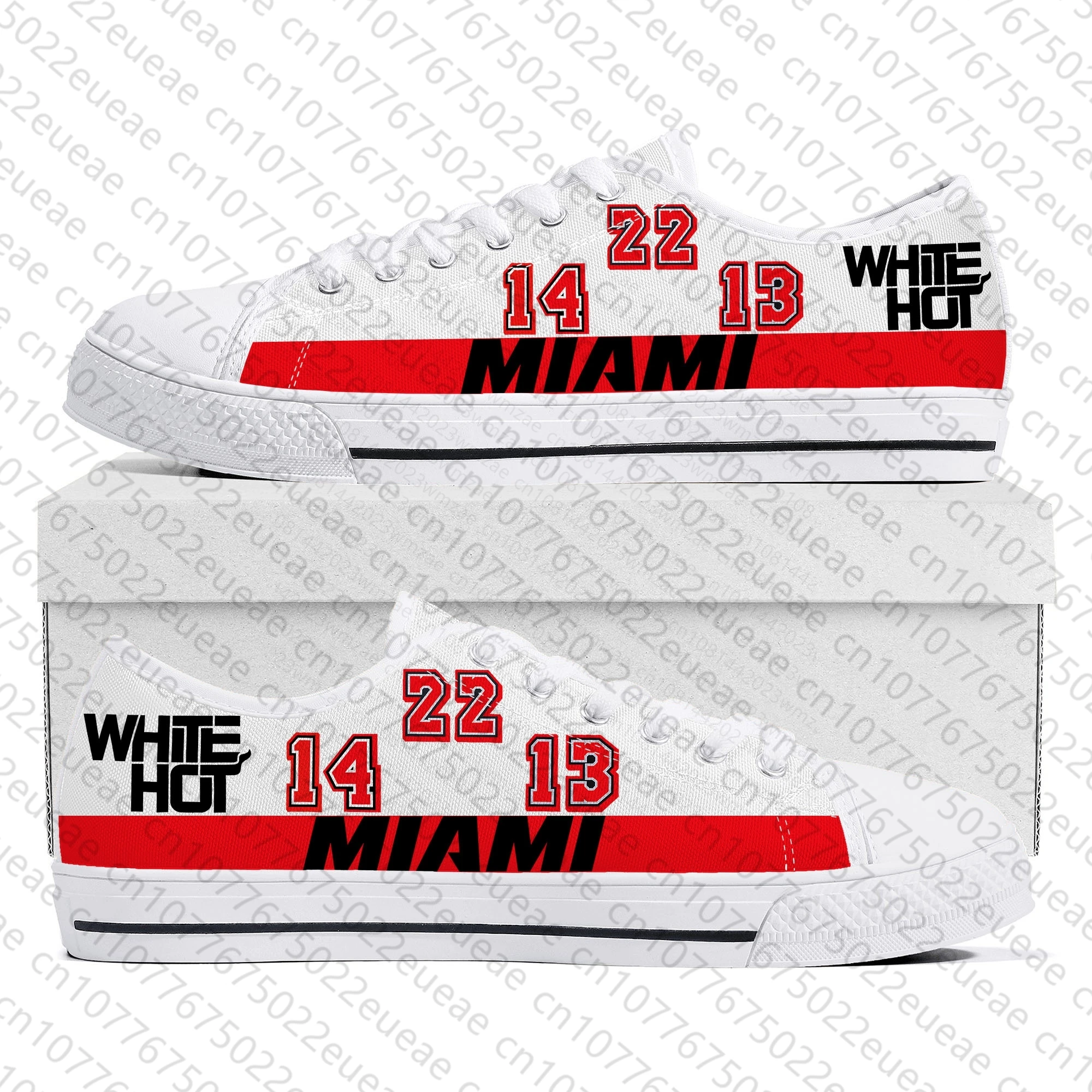 Miami Number 22 14 13 White Hot Low Top Sneakers Mens Womens Teenager Canvas Sneaker Casual Custom Made Shoes Customize Shoe