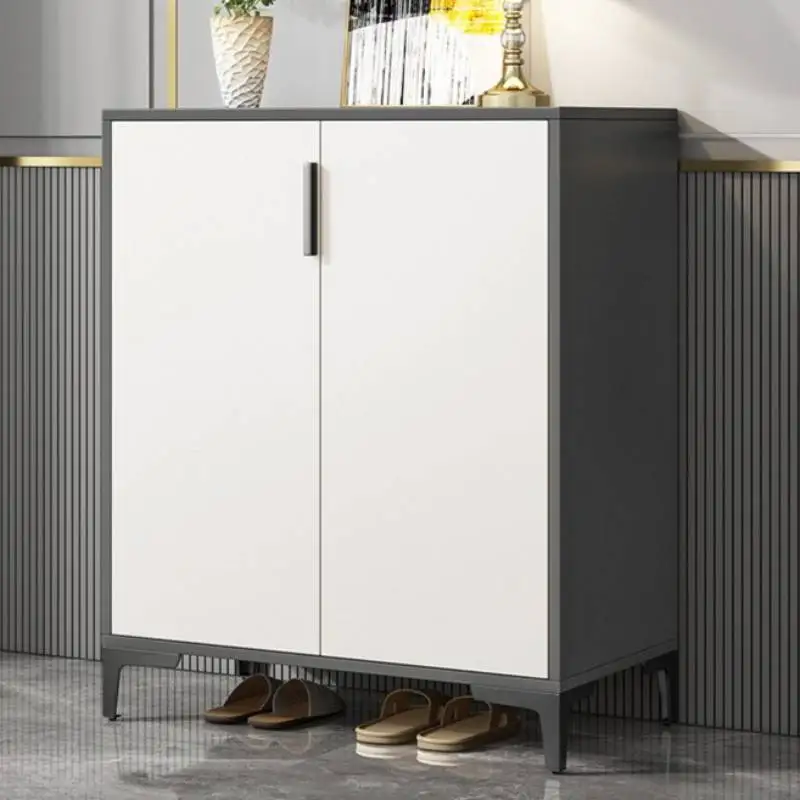 Asian Style Shoe Cabinet Wood Dustproof Gray Luxury Storage Shoe Cabinet Apartments Cupboard Schuhschrank Furniture For Home