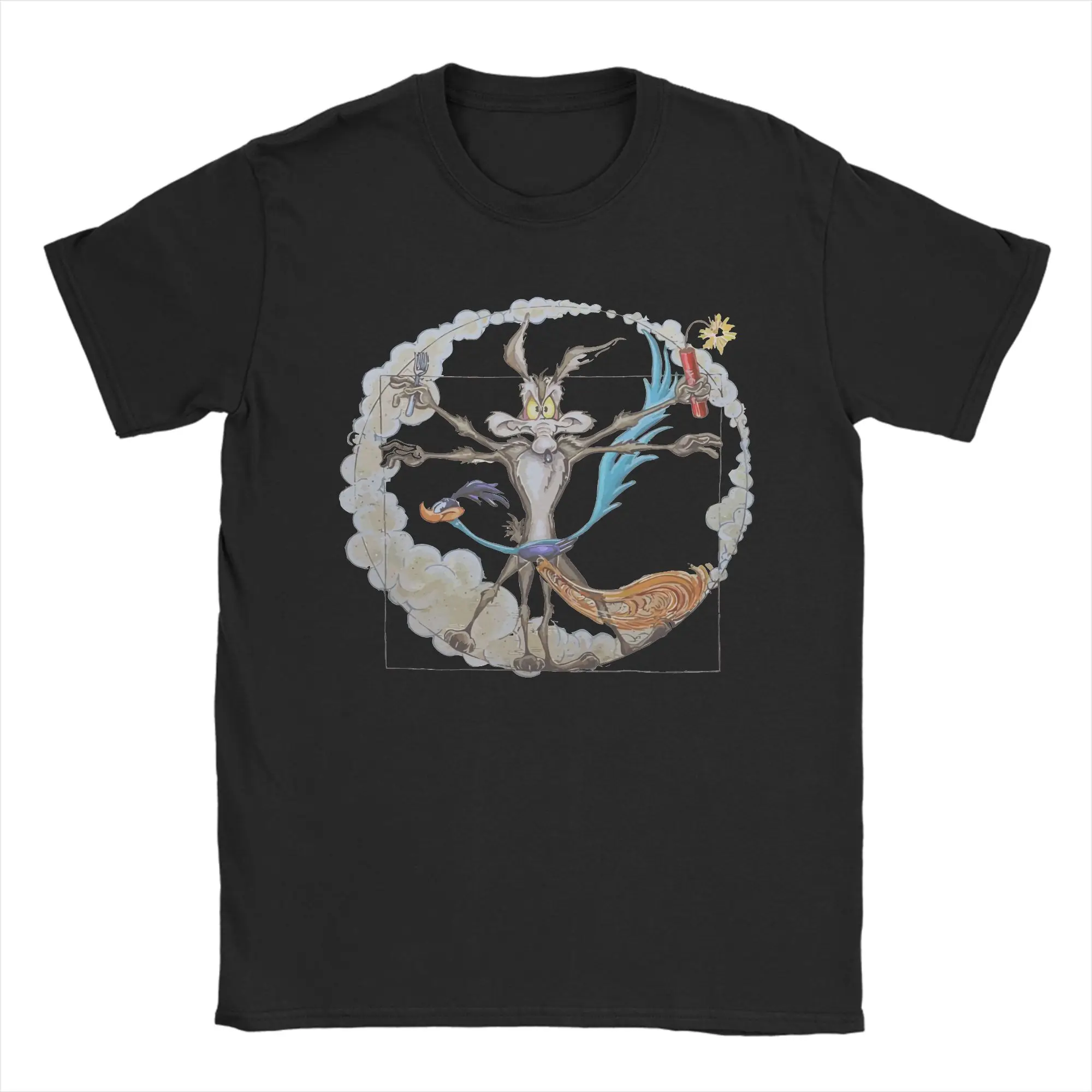 Men Women's Roadrunner and El Coyote 13 T Shirts  100% Cotton Clothing Funny Short Sleeve Crewneck Tees Gift Idea T-Shirts
