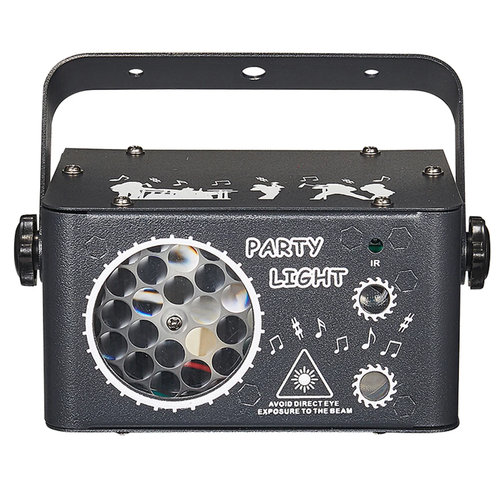 Mini 24w Pattern Laser 3in1 Effect Party Light RG Laser RGB Pattern Stage Light Sound Control Indoor Disco Atmosphere Lights