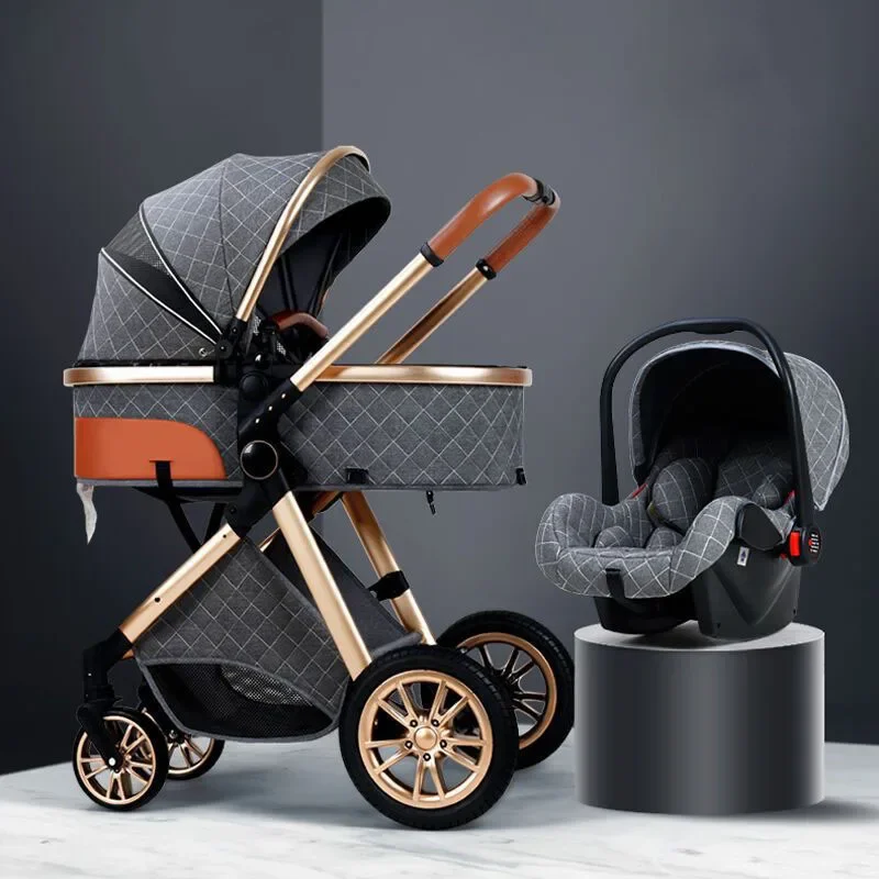 Multifunctional Stroller High Landscape Lightweight Folding Newborn Baby Two-way Swivel Seat Stroller Four Wheel Baby Stroller