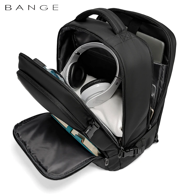 BANGE 2023 Large Capacity Travel Backpack Men 15.6 inch Laptop Backpack Fashion Travel FAA Flight Approved Outdoor Bag for Men