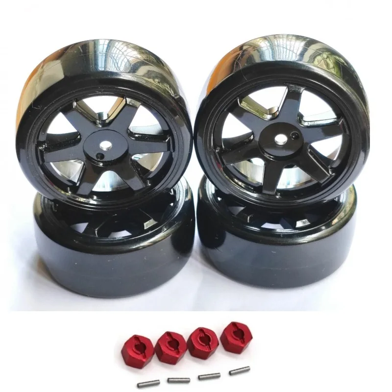 Original on-road Rubber drift wheels Rims /Tires/Tyres for MJX Hyper Go 14301 14302 14303 1/14 Brushless RC cars Trucks