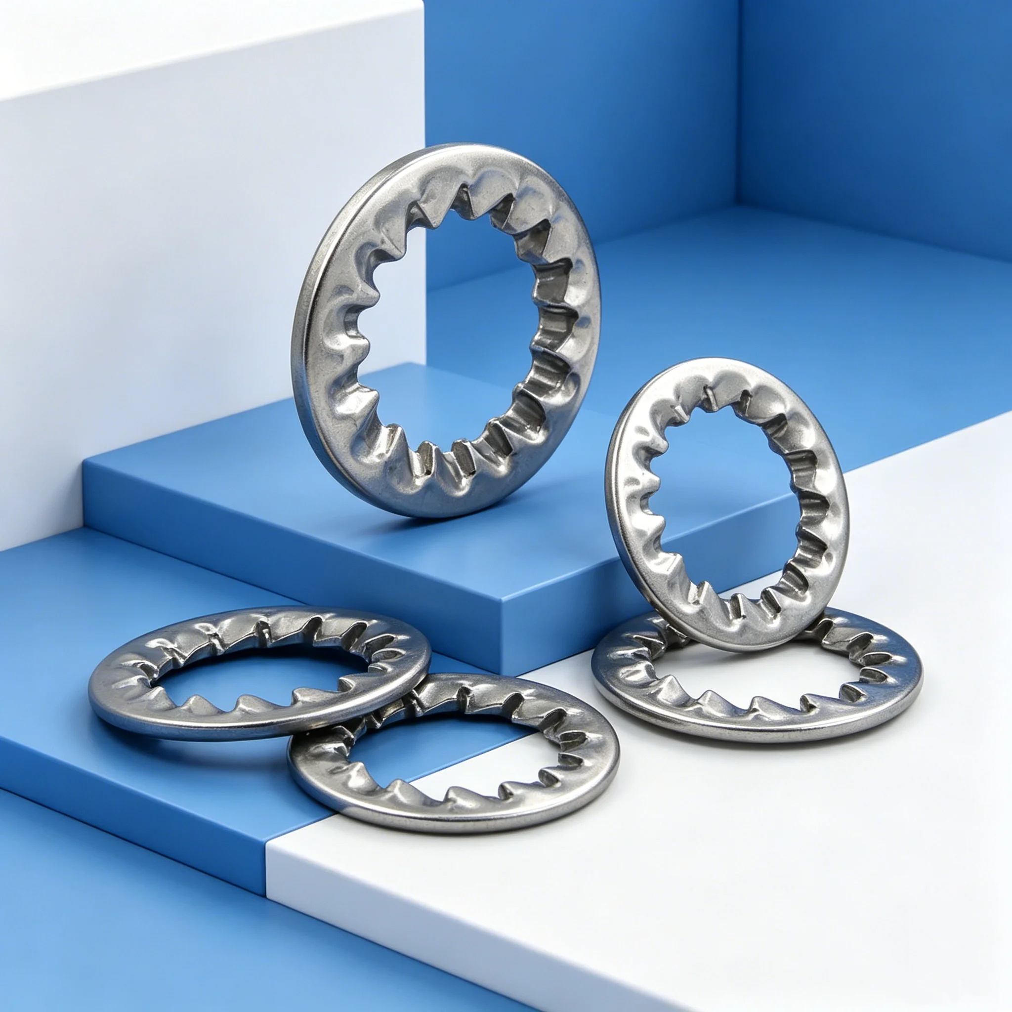 304 Stainless Steel Internal Toothed Lock Washer DIN6798J GB861.2 Serrated Gasket M2-24 Anti-loose Shims For Fastener Screw Bolt