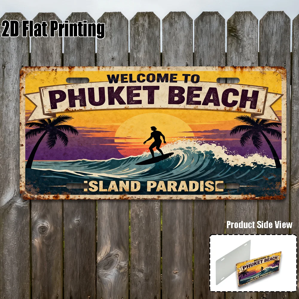 Car Accessories Thailand - 2D Flat, 1pc Vintage Phuket Thailand