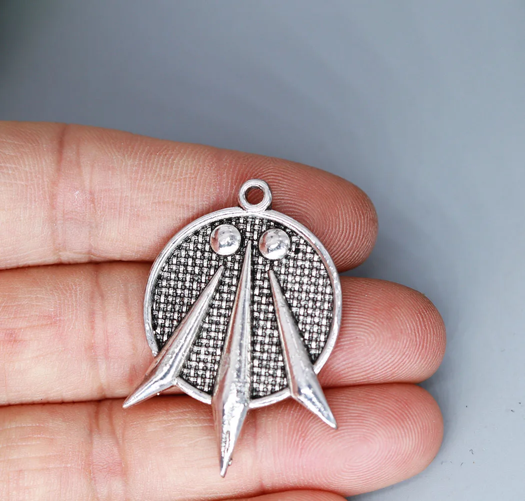 2Pcs/lot Symbol Of The Druids Awen  Charm Pendant For DIY Necklace Handmade Jewelry Making