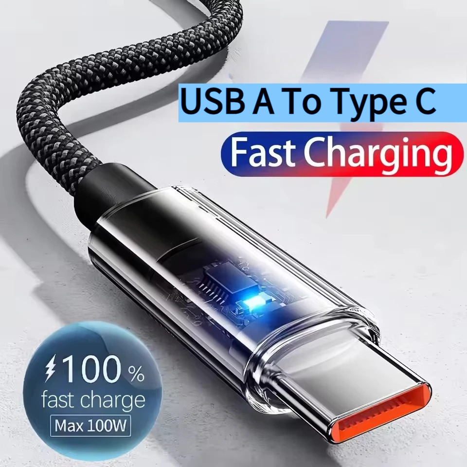 0.25/1/1.5/2M USB C Fast Charging Data Cable With LED Digital Display USB To Type C Quick Charge Data Cords For iPhone Xiaomi 17