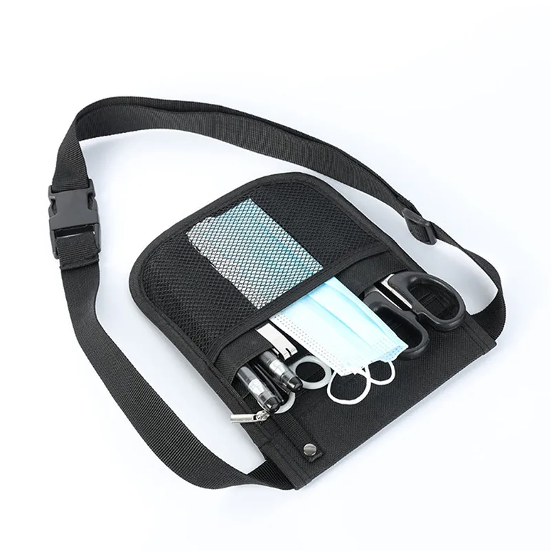 Men Women Nurse Fanny Pack Purse Nursing Belt Organizer Waist Bag Nurse Scissors Care Kit Tool Case Storage Shoulder Chest Bag