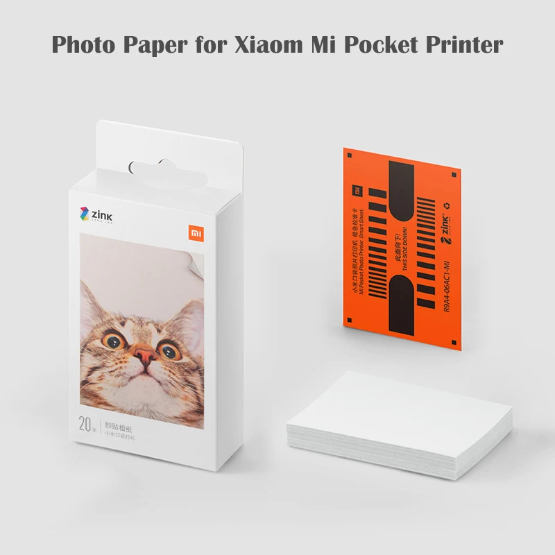 Original Mi Photo Paper For Mi Pocket Printer 50PCS No Ink Printing 3 Inches Durable Color Adhesive Pasting Printer Paper