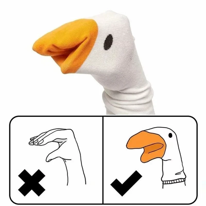 New Funny Goose Duck Printed Socks Fashion Women Cartoon Animal Winter Warm Mid Tube Cotton Sock Sports Creative Casual Sox Gift image 2