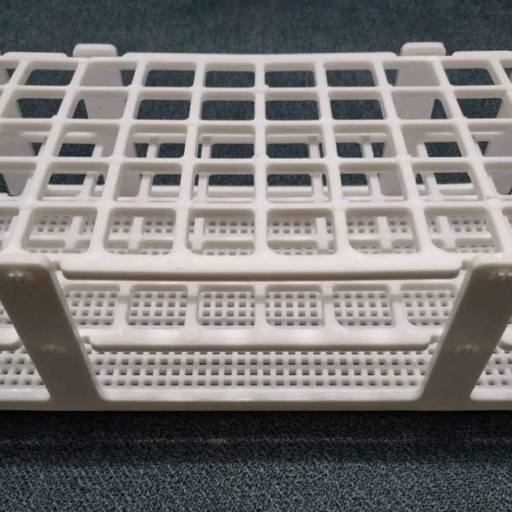 A06RP 3 Pcs Plastic Test Tube Holders, 60 Holes, for 16 mm Test Tubes, White, Detachable Lab Test Tube Rack Holder (60 Holes)