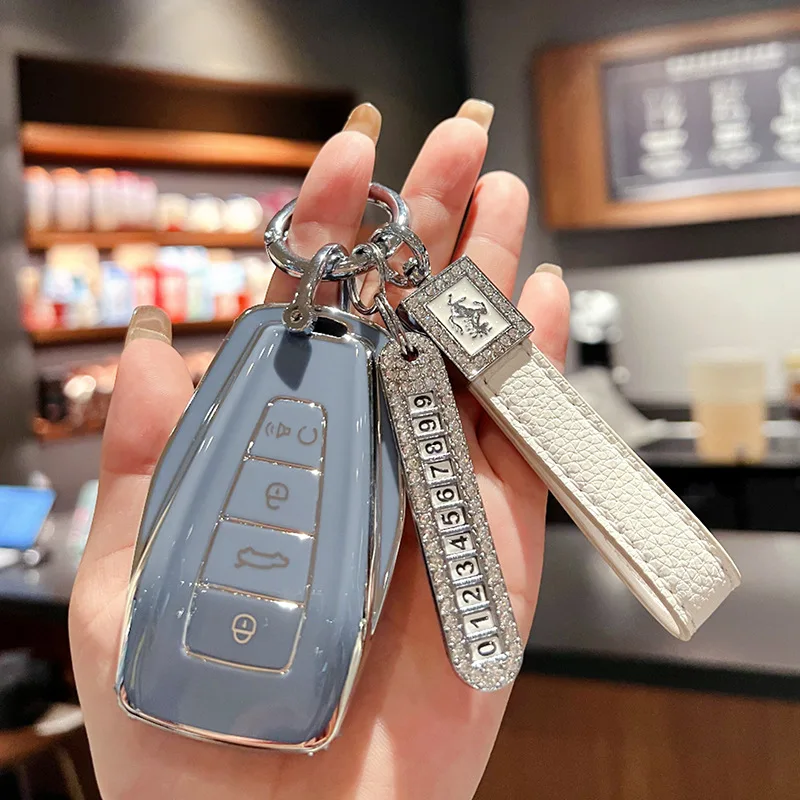 For Geely Monjaro Xingyue L 2022 2023 Car Key Case Cover Key Bag Series Accessories Styling Key Protective Case Remote Control