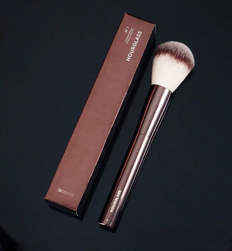 1 piece #1 Powder Makeup brushes Contour Make up brush exquisite Professional Cosmetic tool metal handle with box