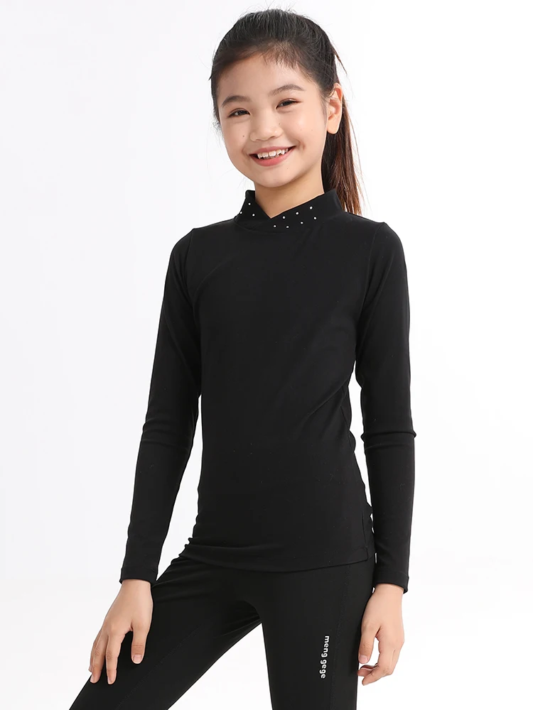 skating clothing bottoming shirt hot diamond top high elastic outwear pants 2024 new style pattern skating training clothing