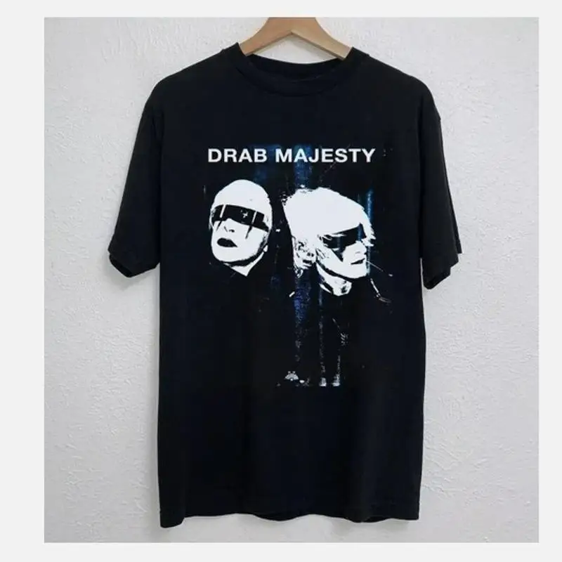 T-shirt noir pour membre du groupe Drab majesté, toutes tailles