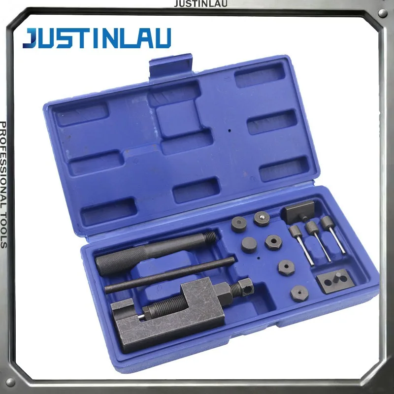 JUSTINLAU Professional Motorcycle Chain Tool Kit Chain Breaker Cutter  Riveting Press for 520/525/530/630 ATV Dirt Bike Chains