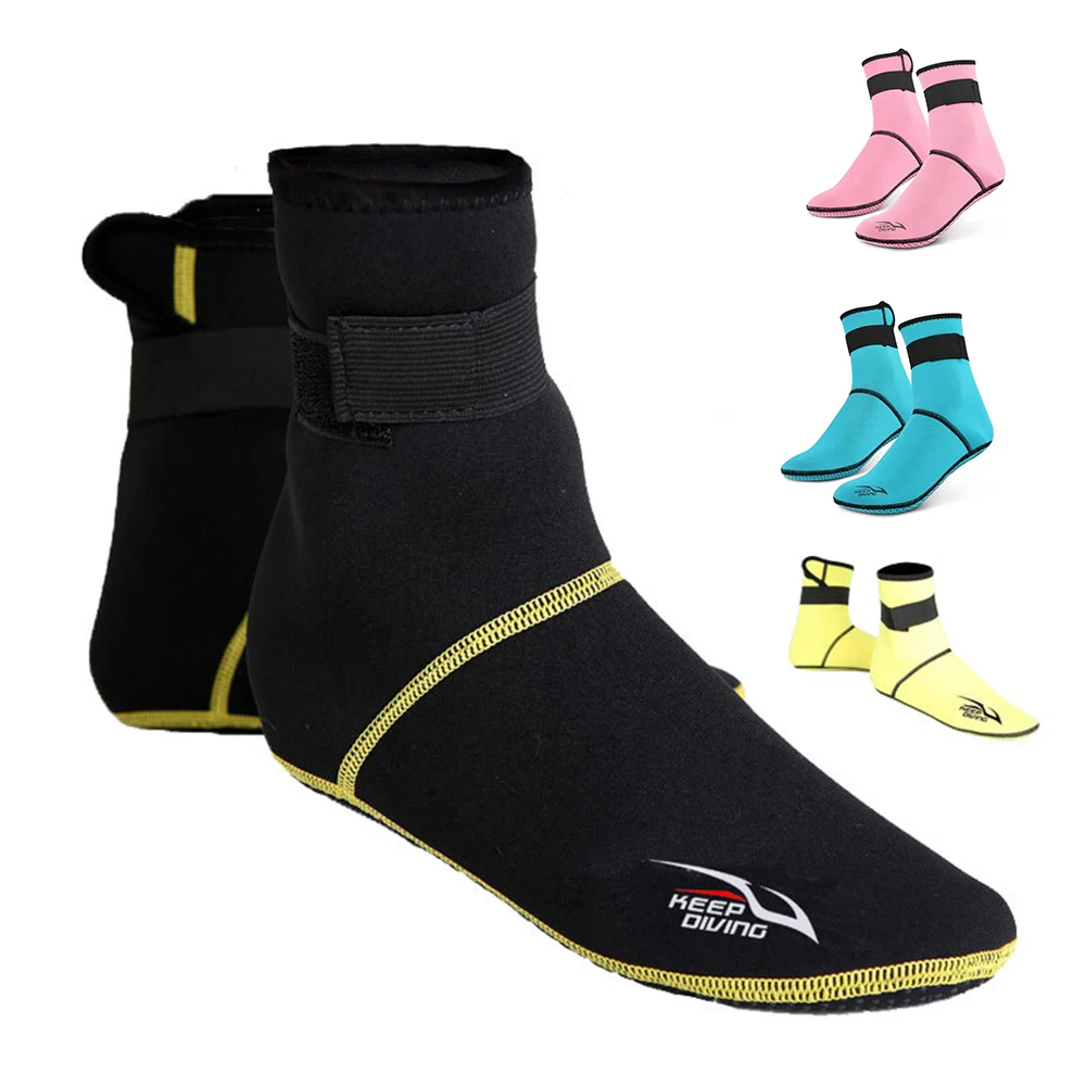 Calcetines de buceo Unisex para hombre y mujer, calcetines de agua para playa de 3mm, botas de traje de neopreno térmico, calcetines de buceo antideslizantes para Rafting, snorkel, vela
