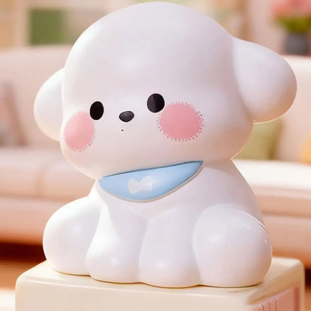 Cute Dog Figurine Durable Tiny Figurines Miniature Dog Figurine Resin Statue Diy Terrarium Dollhouse Decor Fairy for Desktop