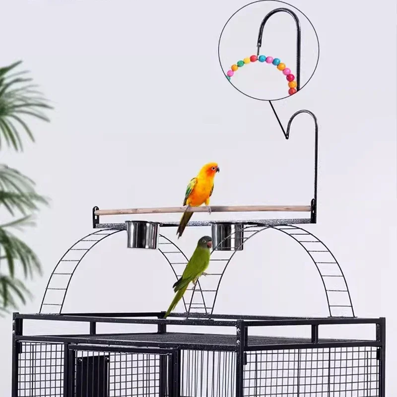 Custom Electroplated Wire Folding Pigeon Parrot Birds Breeding  New Large Simple Portable Canary Bird Cage