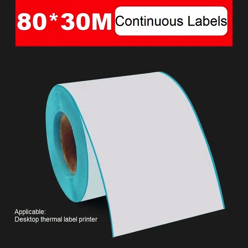 Big Roll Thermal Continuous Self-Adhesive Printing Paper 40 50 55 60 70 75 80 100 110 mm Wide Thermal Label Paper