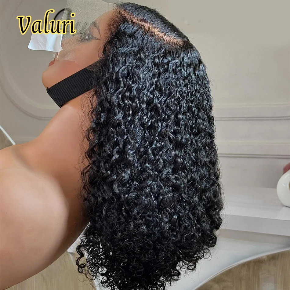 

200% Short Water Curly Bob Wigs Lace Front Human Hair 13x4 13x6 Deep Wave Lace Frontal Wigs 100% Human Hair Brazilian