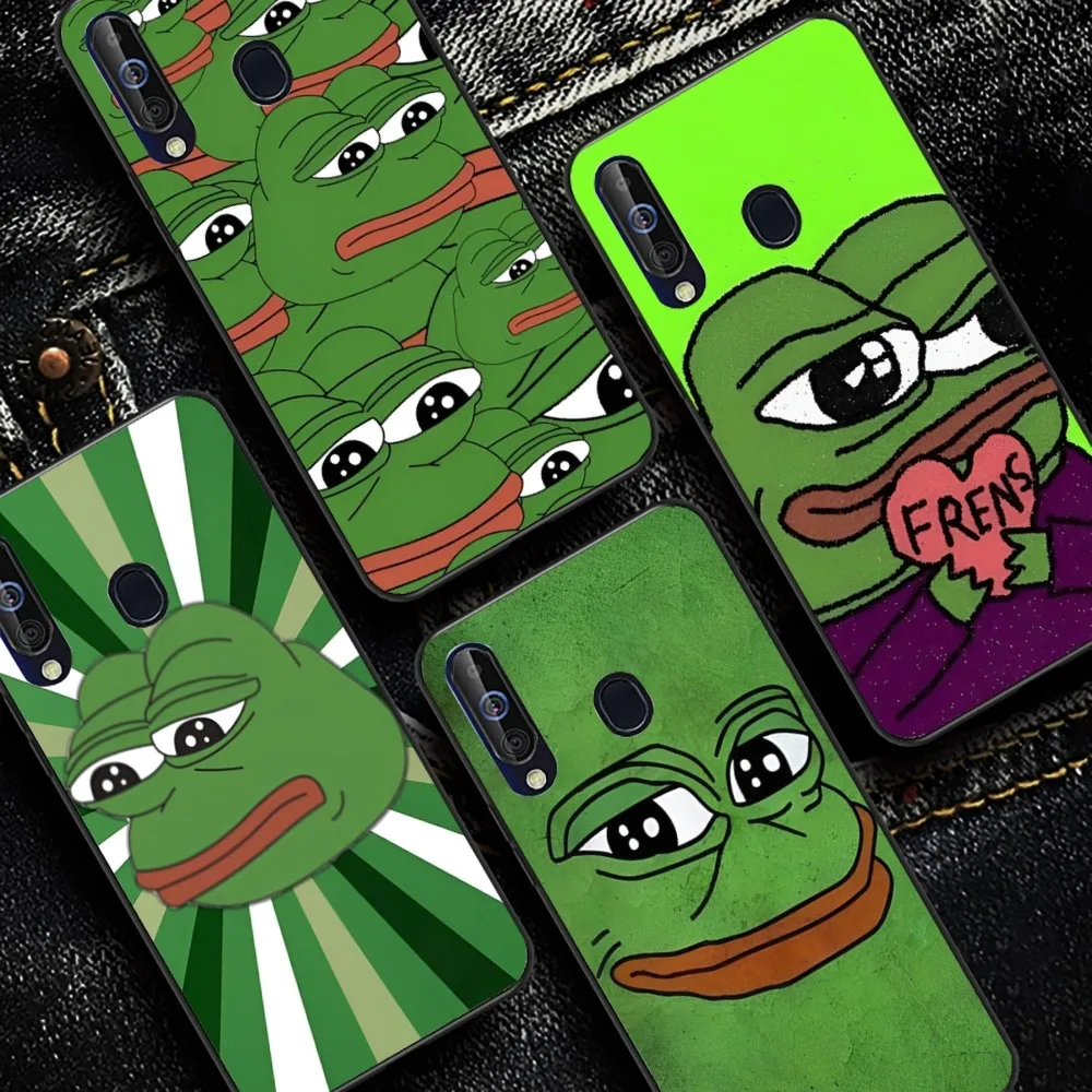 Cute F-Frogs Party Sad P-Pepe Phone Case For Samsung A 10 11 12 13 20 21 22 30 31 32 40 51 52 53 70 71 72 73 91 13 shell